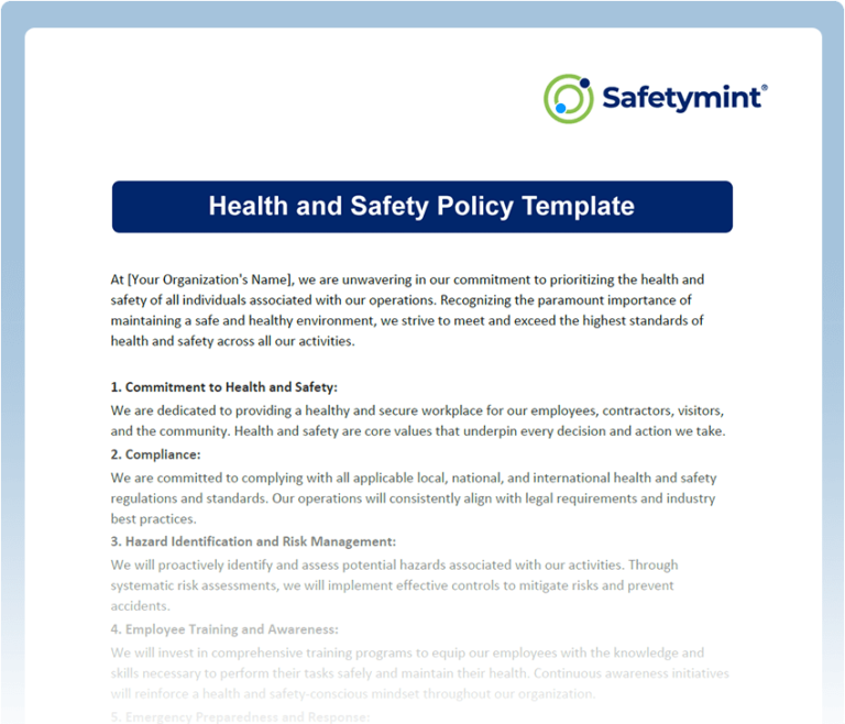 Health and Safety Policy Statement – Download Free PDF and Word Templates