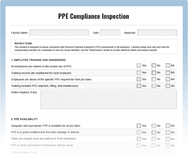 PPE Compliance Checklist