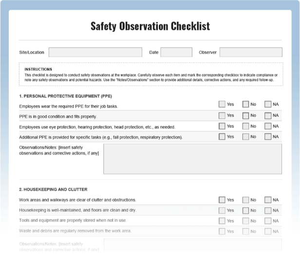 OSHA Fall Protection Checklist